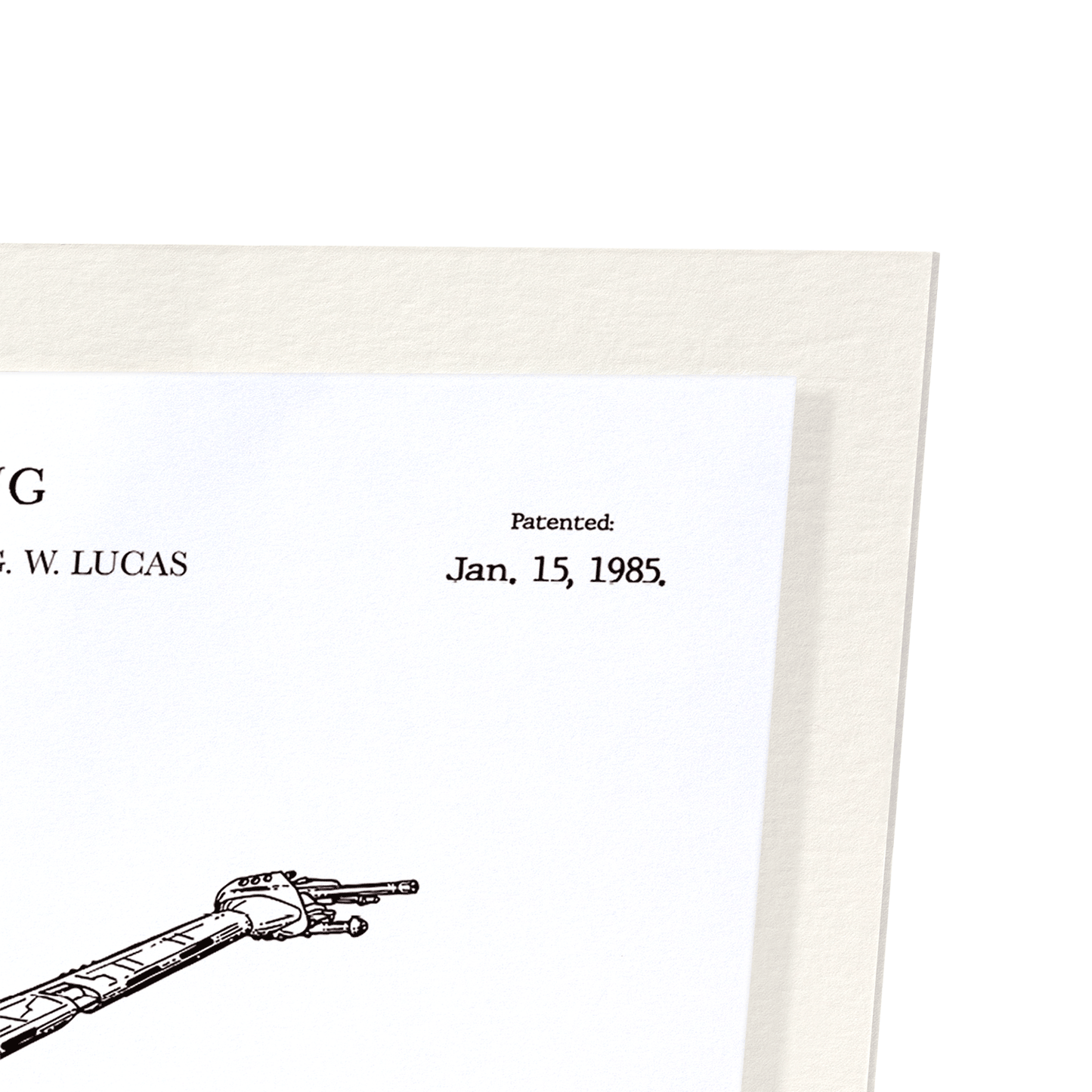 PATENT OF B-WING (1985): Patent Art Print