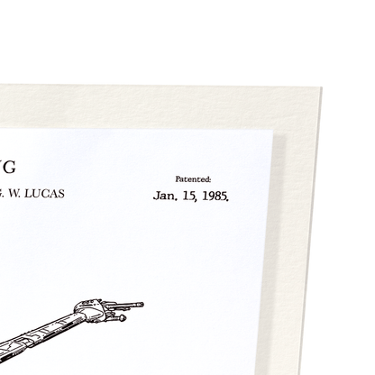 PATENT OF B-WING (1985): Patent Art Print