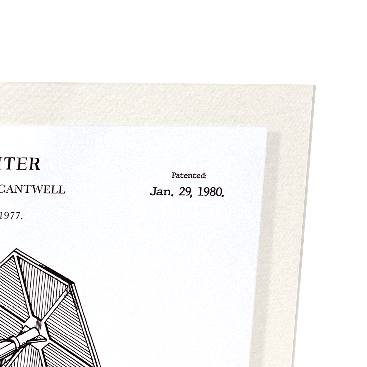 PATENT OF TIE FIGHTER (1980): Patent Art Print
