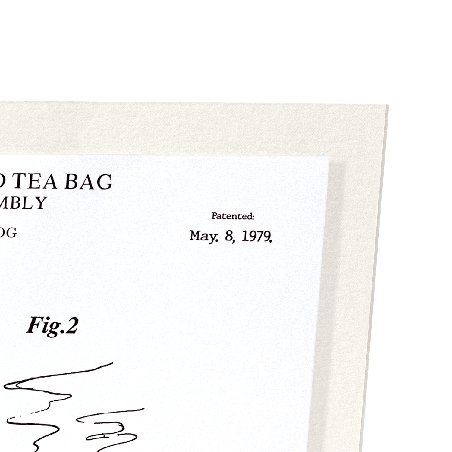 PATENT OF PRE-GUMMED TEA BAG (1979): Patent Art Print