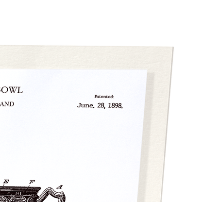 PATENT OF CUP OR BOWL (1898): Patent Art Print