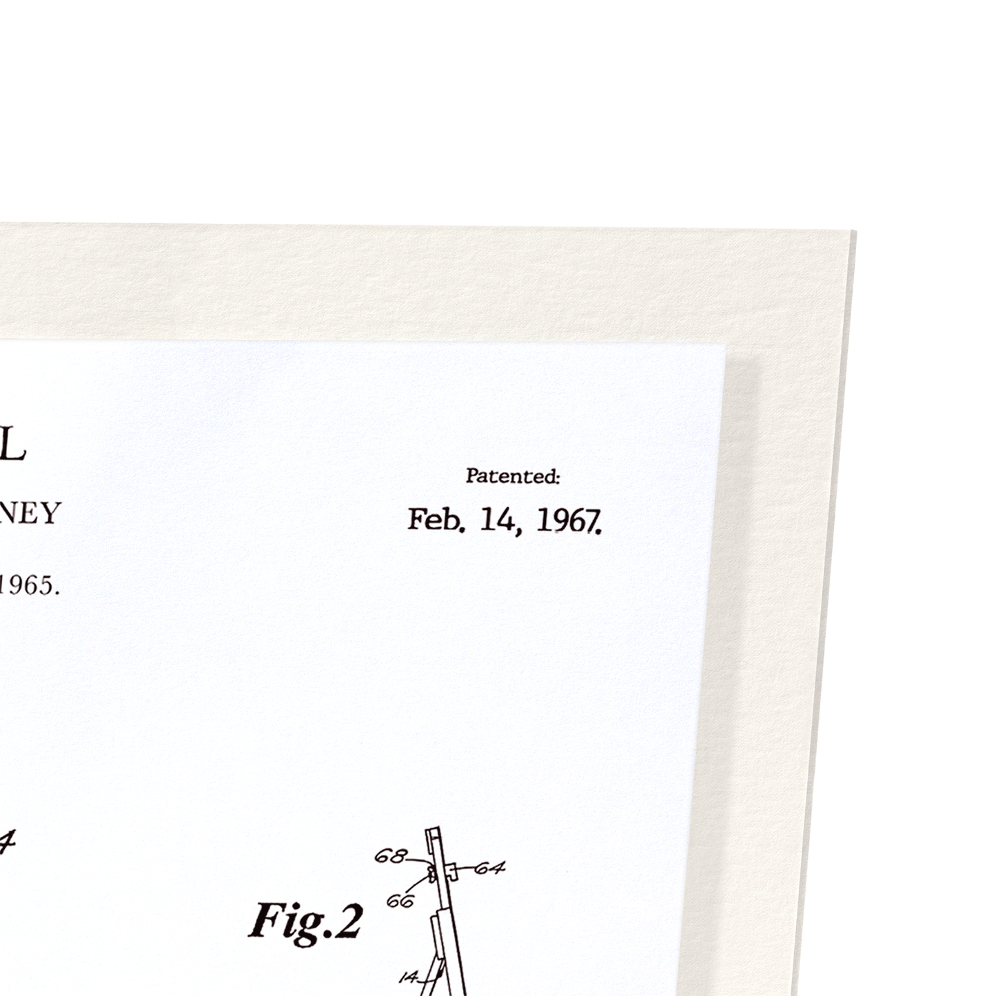 PATENT OF EASEL (1967): Patent Art Print