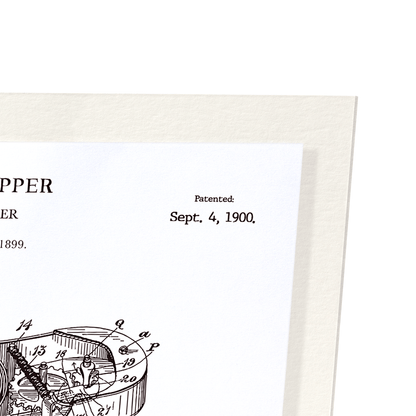 PATENT OF HAIR CLIPPER (1900): Patent Art Print