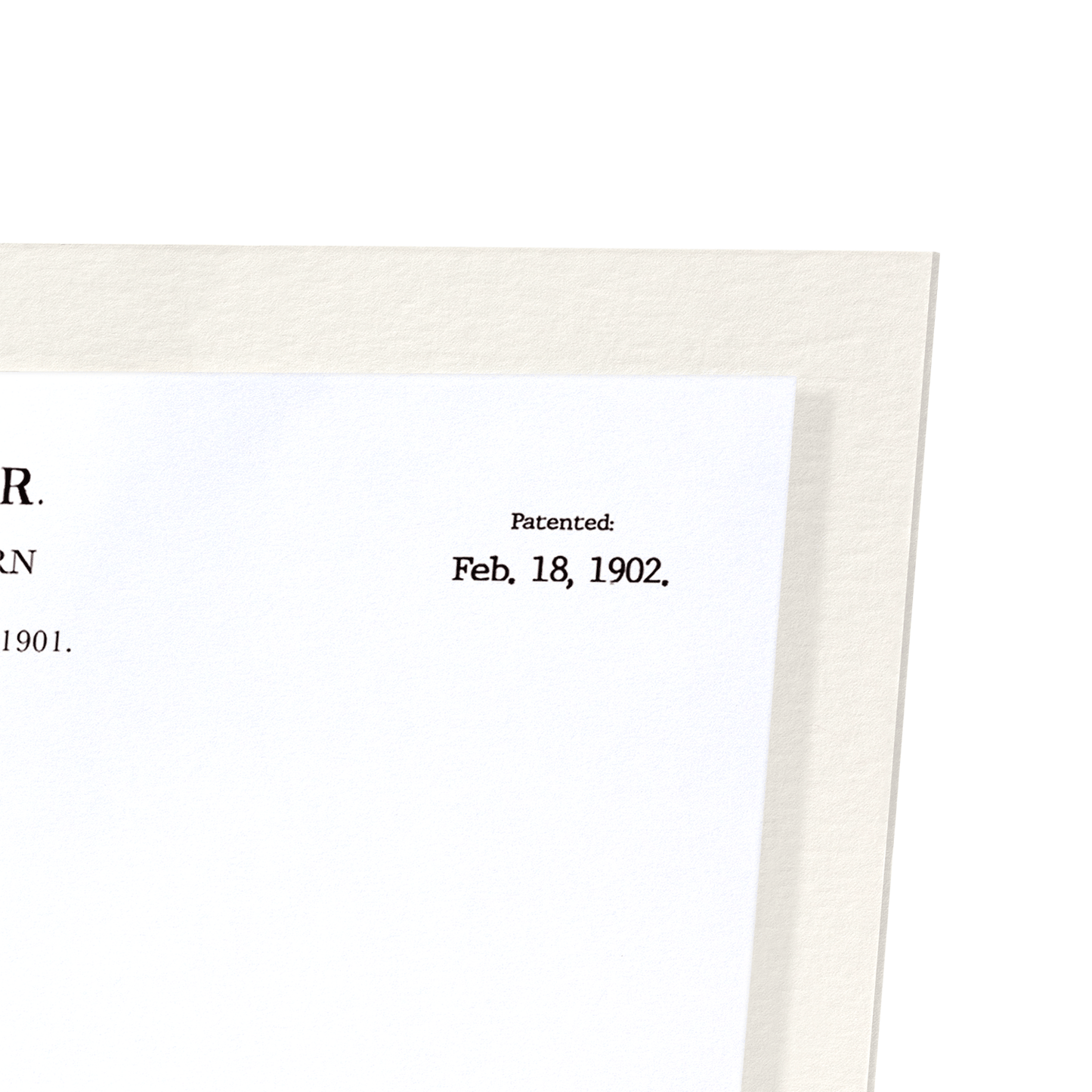 PATENT OF RAZOR (1902): Patent Art Print