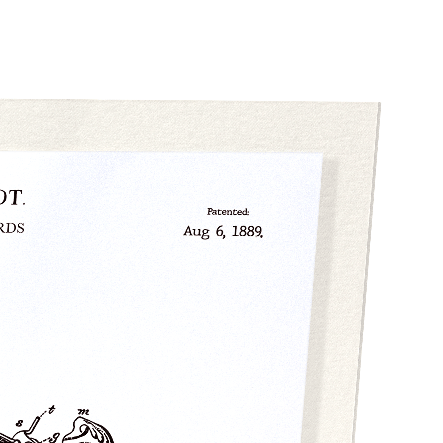 PATENT OF TEAPOT (1889): Patent Art Print