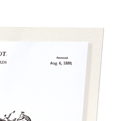 PATENT OF TEAPOT (1889): Patent Art Print