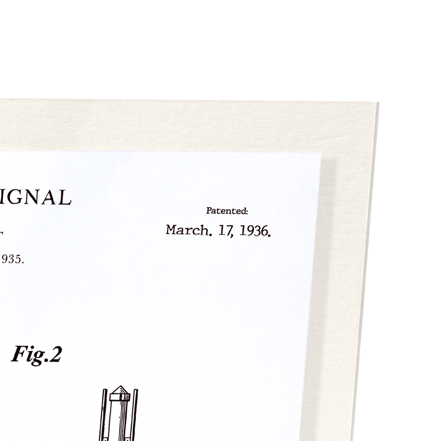 PATENT OF TRAFFIC SIGNAL (1936): Patent Art Print