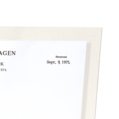PATENT OF VOLKSWAGEN (1975): Patent Art Print