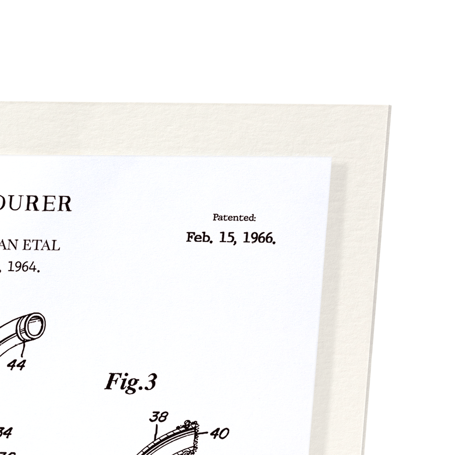 PATENT OF BOTTLE POURER (1966): Patent Art Print