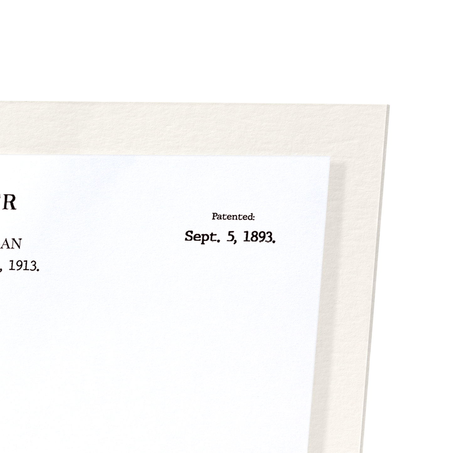PATENT OF JIGGER (1893): Patent Art Print