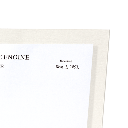 PATENT OF LOCOMOTIVE ENGINE (1891): Patent Art Print
