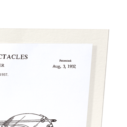 PATENT OF EYEGLASSES (1908): Patent Art Print