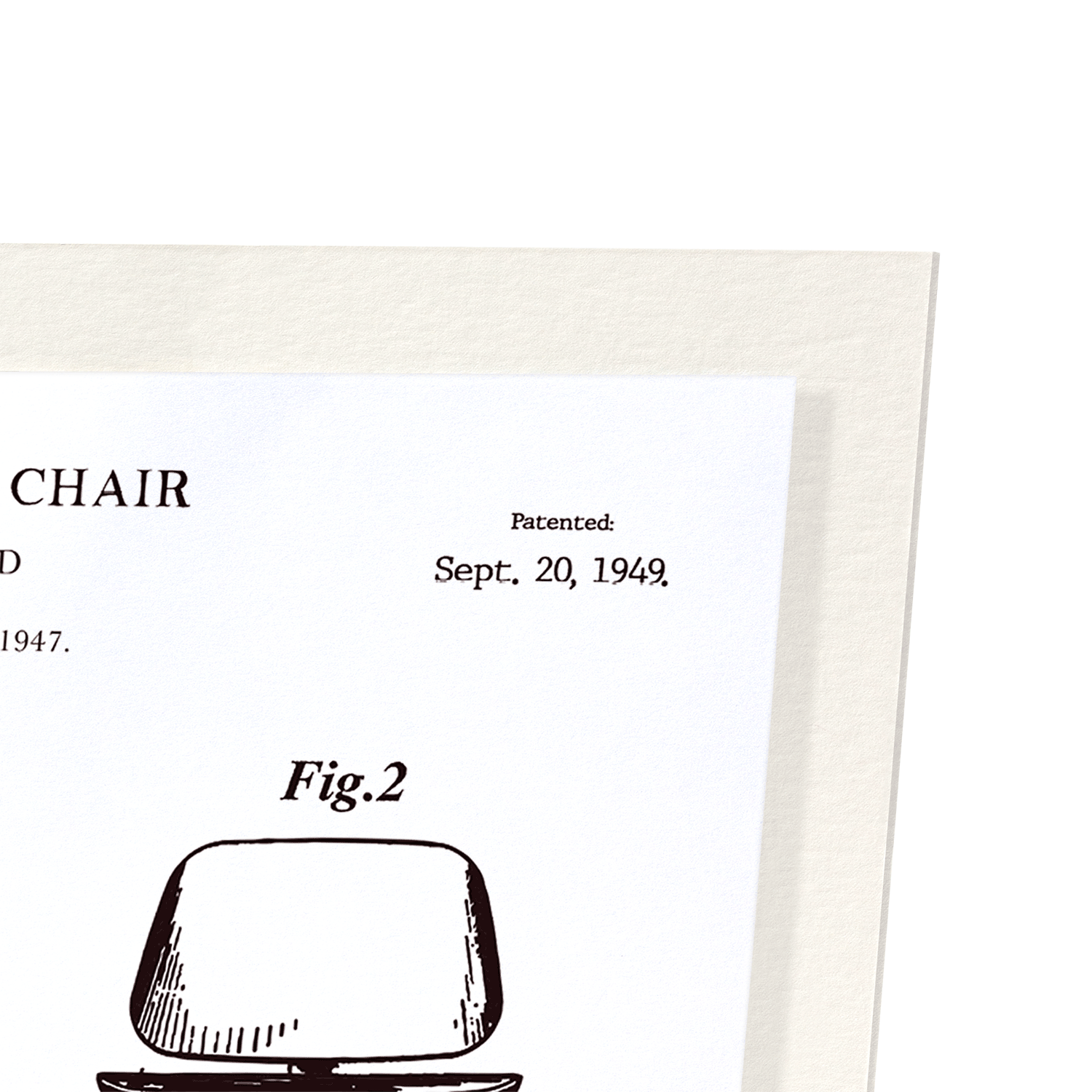 TILT BACK CHAIR (1949): Patent Art Print
