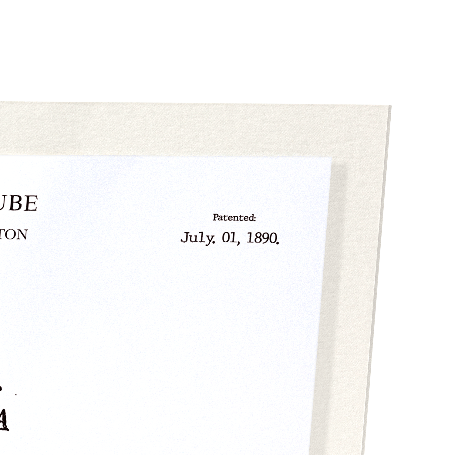 PATENT OF TEST TUBE (1890): Patent Art Print