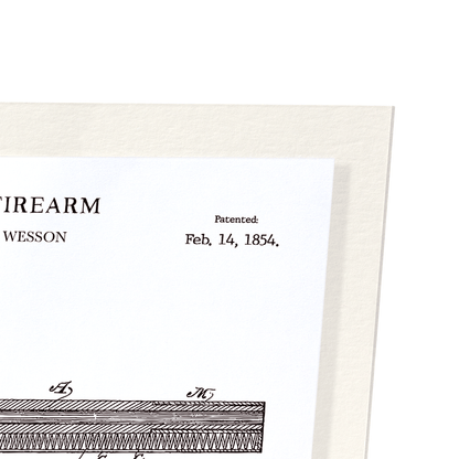 PATENT OF MAGAZINE FIREARMS (1854): Patent Art Print