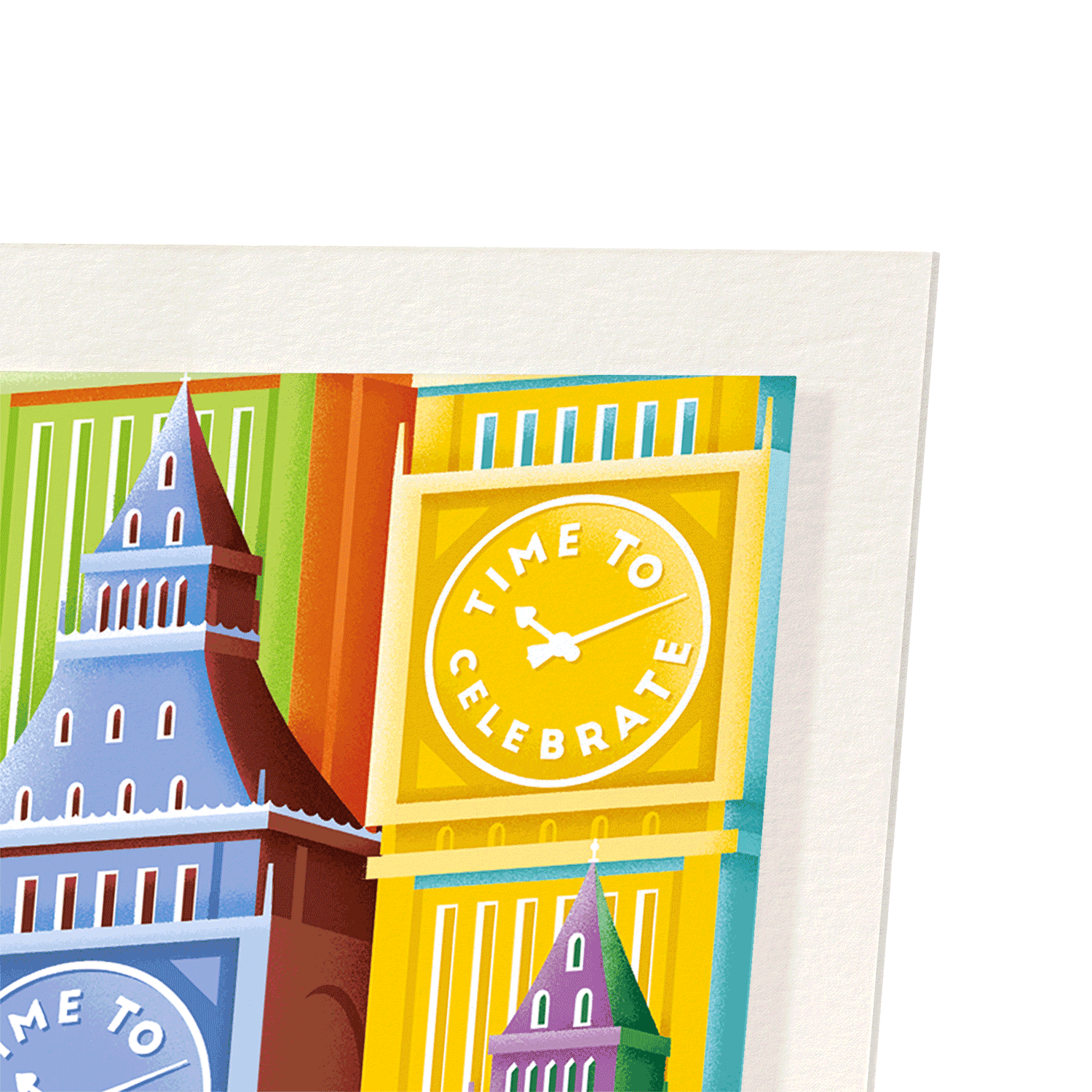 COLOURFUL BIG BEN: Modern deco Art Print