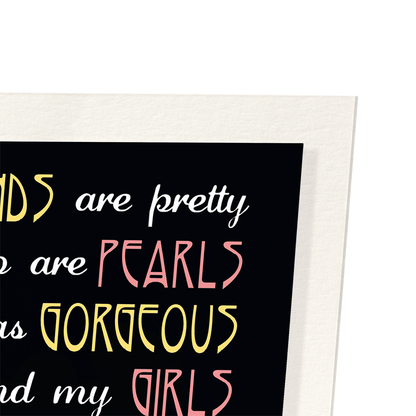 ME AND MY GIRLS: Vintage Art Print