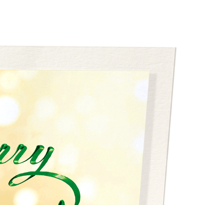 CHAMPAGNE CHRISTMAS BOTTLE: Vintage Art Print