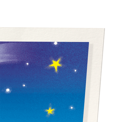 LUCKY BLACK CATS: Modern deco Art Print