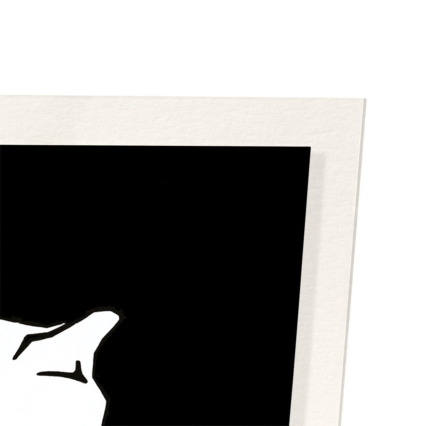SITTING CAT (1918) IN WHITE: Vintage Art Print