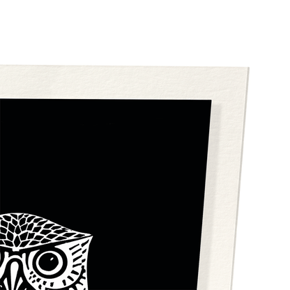 TWO OWLS (1921): Vintage Art Print