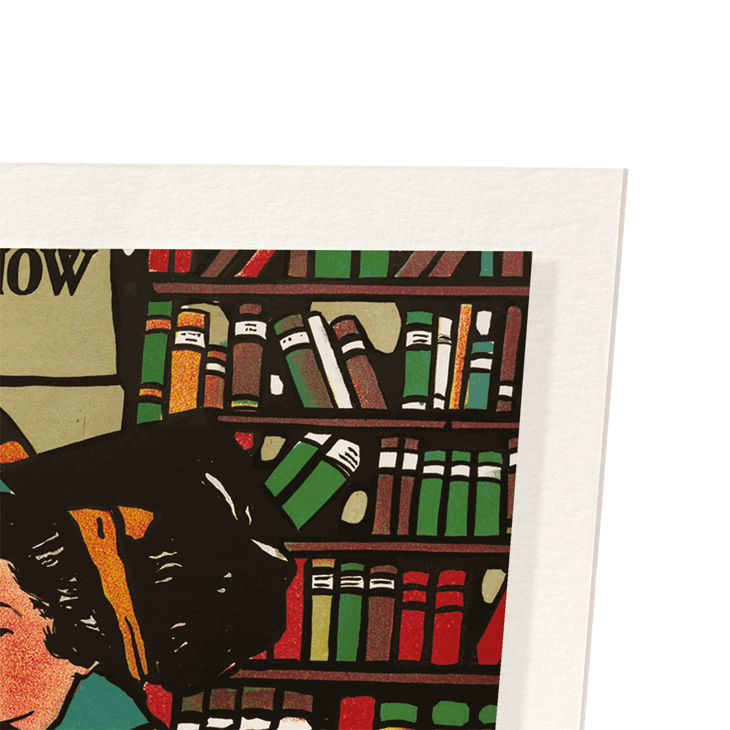 BOOK READING (1909): Vintage Art Print
